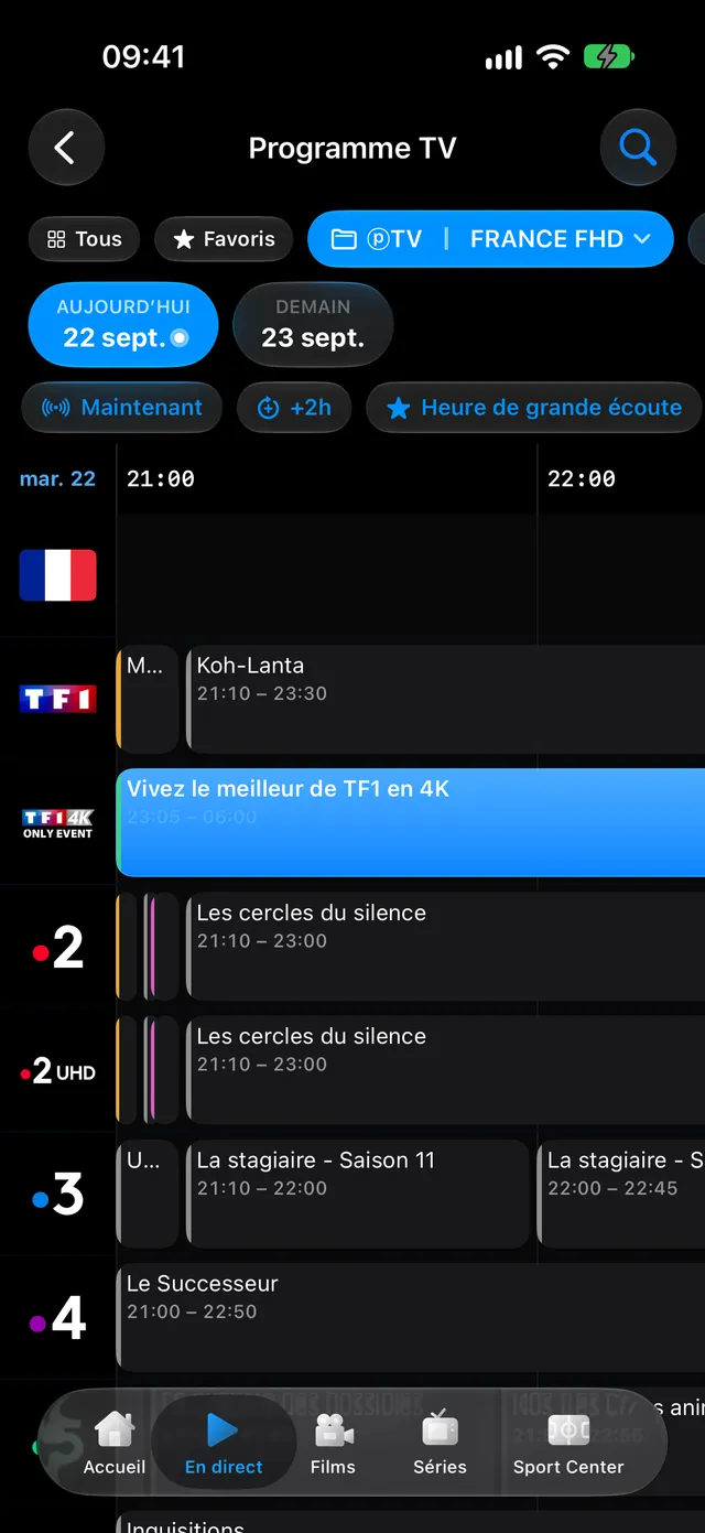 iPhone — Le guide en portrait. Faites défiler la soirée du bout du doigt.