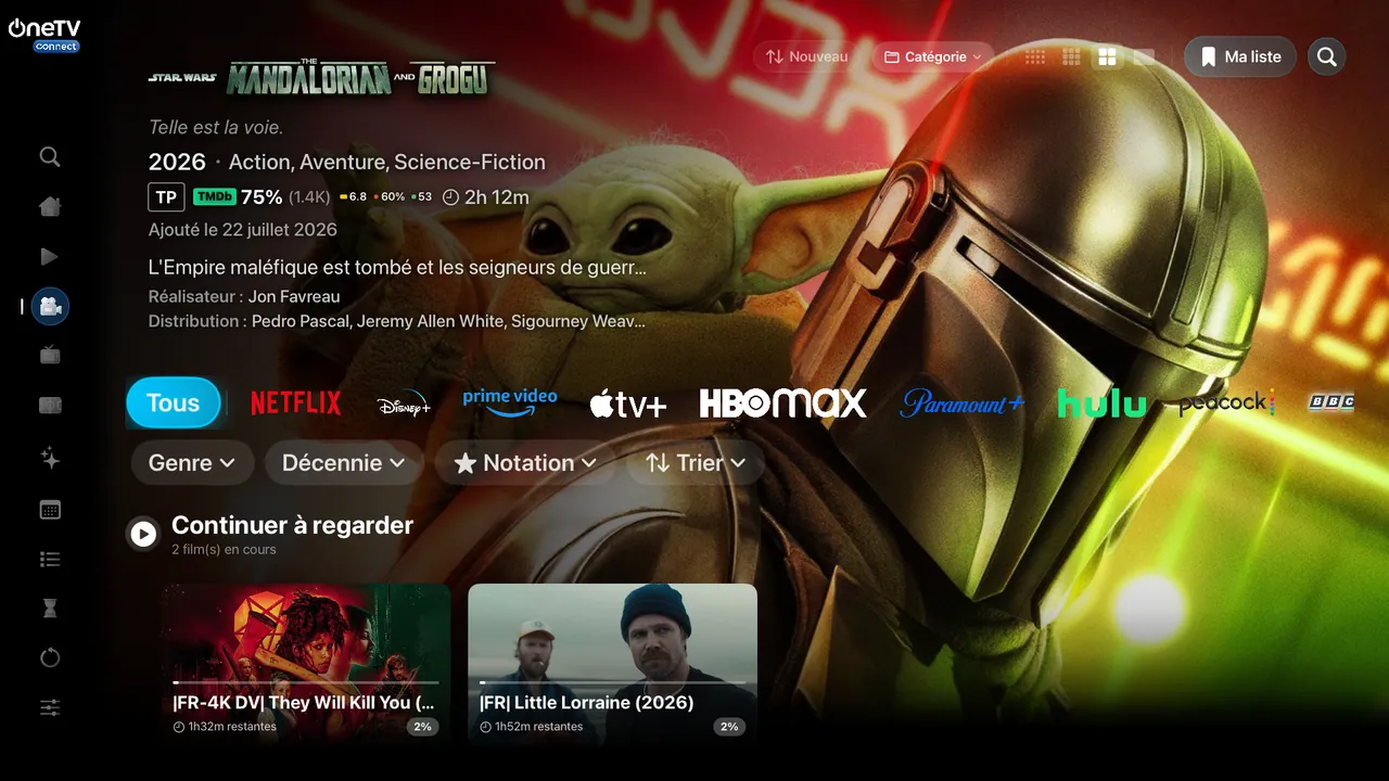 Apple TV — Vos films, mis en scène. Plateformes, genres, décennies : filtrez en un clic.