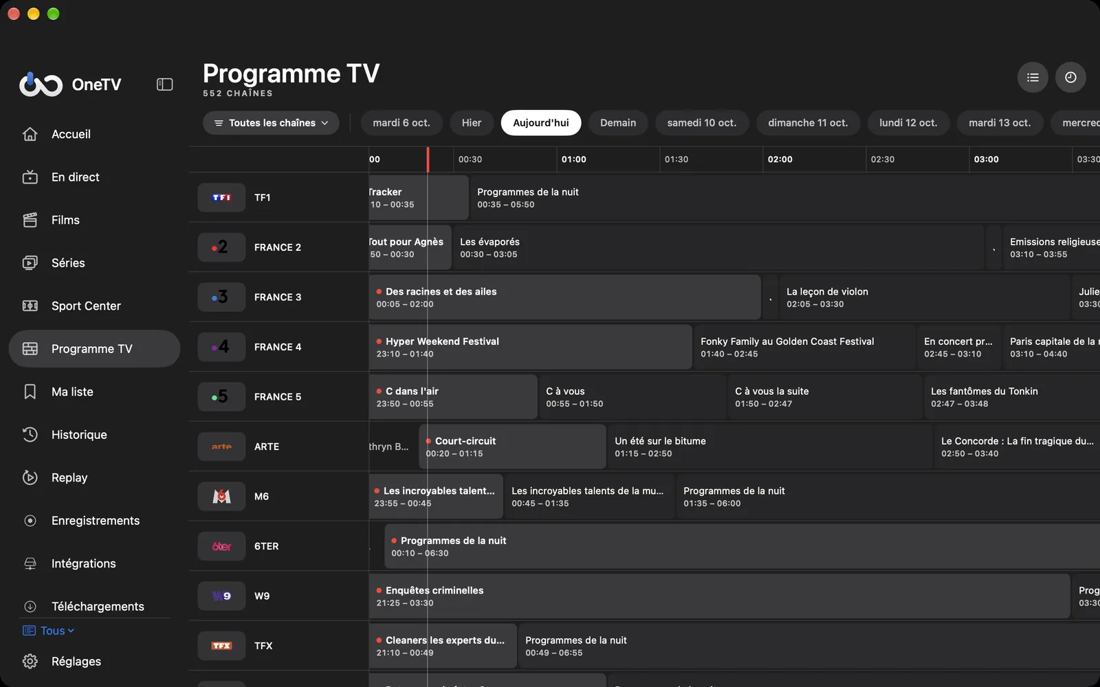 Le programme TV sur Mac
